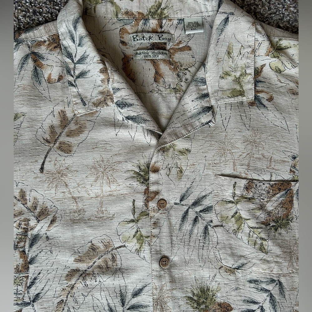 Batik Bay Men’s Machine Washable 100% silk dadcore shirt size XXL - Picture 3 of 9